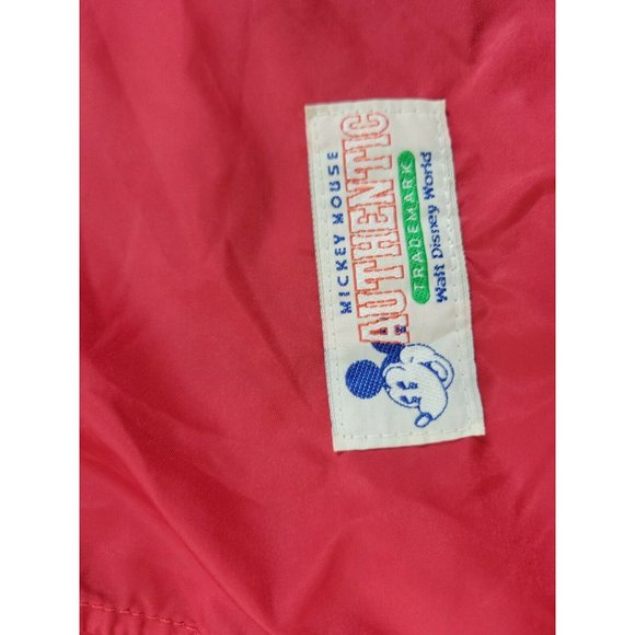 Mickey Mouse Walt Disney Men's SMALL Windbreaker Red Nylon Jacket Vintage Zip - Picture 5 of 12